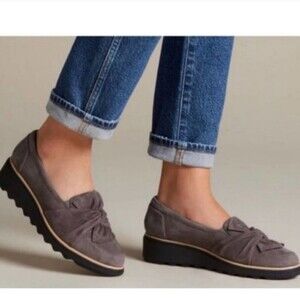 Clarks Gray Loafers